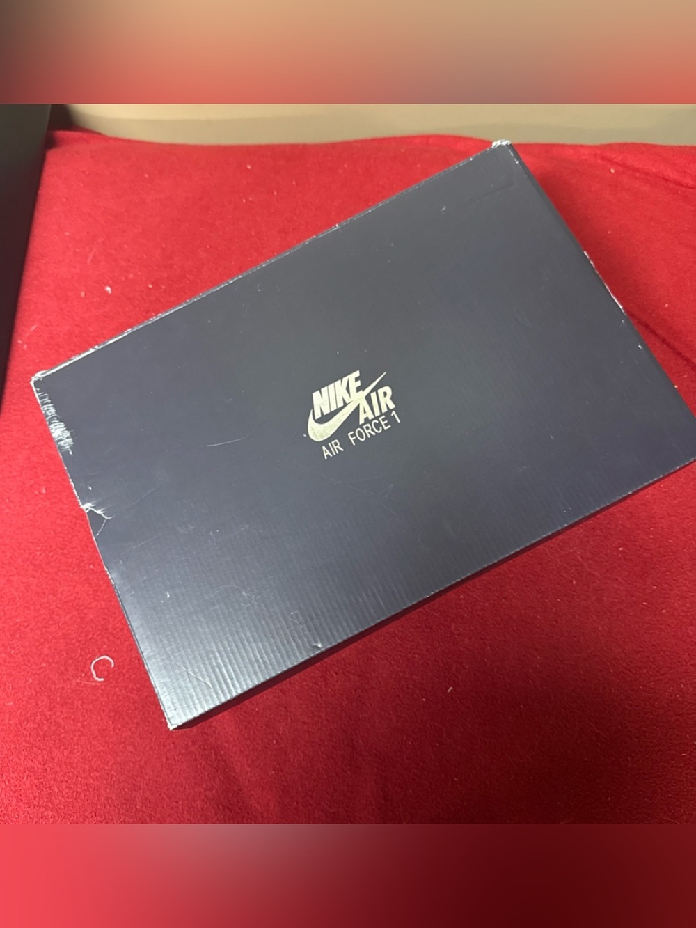 Nike Air Air Force 1 Empty Shoe Replacement Box 13.5” x9”x4.75 ”Black Silver
